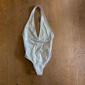 American Apparel Holographic body suit halter
